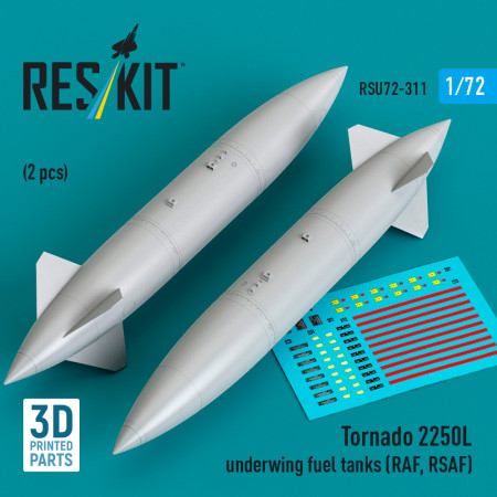 Tornado 2250L underwing fuel tanks (RAF, RSAF) (2 pcs) (3D Printed) (1/72) Shop Tornado 2250L underwing fuel tanks (RAF, RSAF) (2 pcs) (3D Printed) (1/72) Scale Plastic Models Kits. Accessories and Resin Parts. Reskit online Store