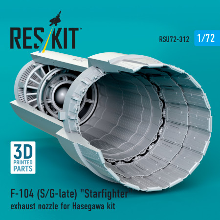 Shop F-104 (S/G-late) "Starfighter" exhaust nozzle for Hasegawa kit (3D Printed) (1/72) Scale Plastic Models Kits. Accessories and Resin Parts. Reskit online Store