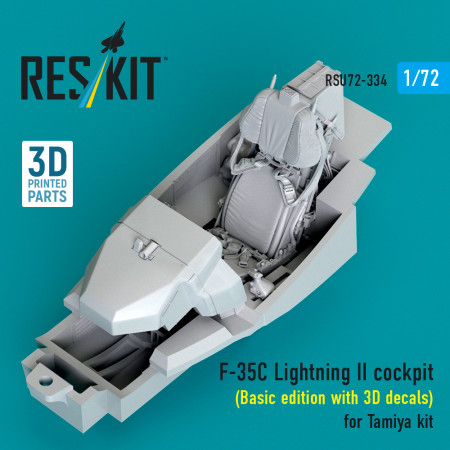 F-35C Lightning II cockpit (Basic edition with 3D decals) for Tamiya kit (3D Printed) (1/72) Shop F-35C Lightning II cockpit (Basic edition with 3D decals) for Tamiya kit (3D Printed) (1/72) Scale Plastic Models Kits. Accessories and Resin Parts. Reskit online Store
