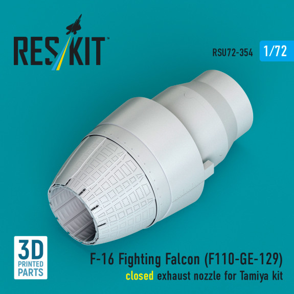 F-16 Fighting Falcon (F110-GE-129) closed exhaust nozzle for Tamiya kit (3D Printed) (1/72) Shop F-16 Fighting Falcon (F110-GE-129) closed exhaust nozzle for Tamiya kit (3D Printed) (1/72) Scale Plastic Models Kits. Accessories and Resin Parts. Reskit online Store