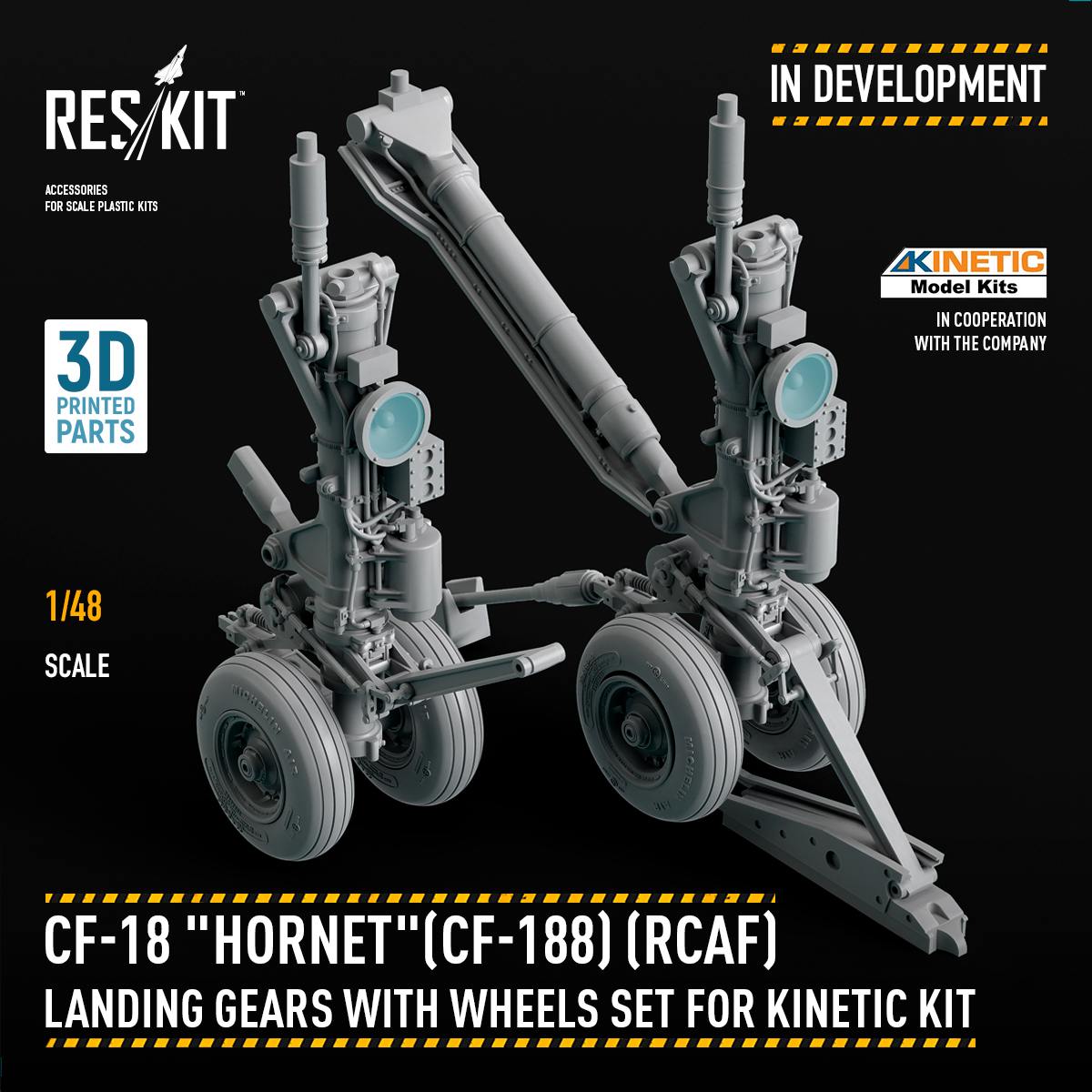 CF-18 "HORNET" (CF-188) Landing Gears with Wheels Set for Kinetic Kit