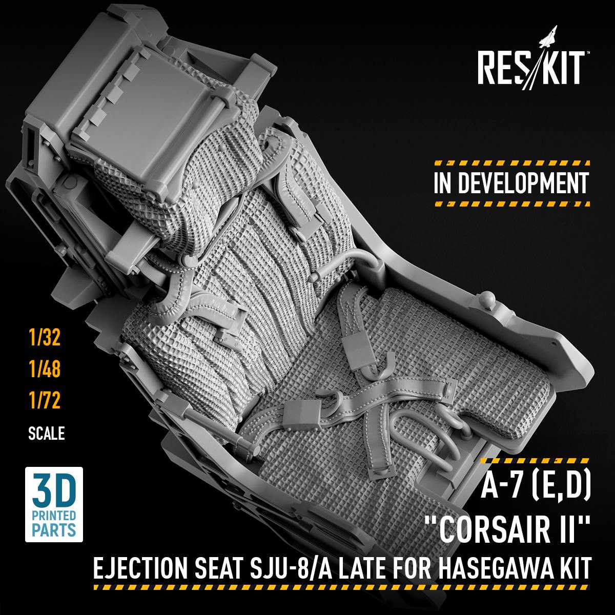 A-7 (E,D) "Corsair II" Ejection Seat SJU-8/A Late for Hasegawa Kit