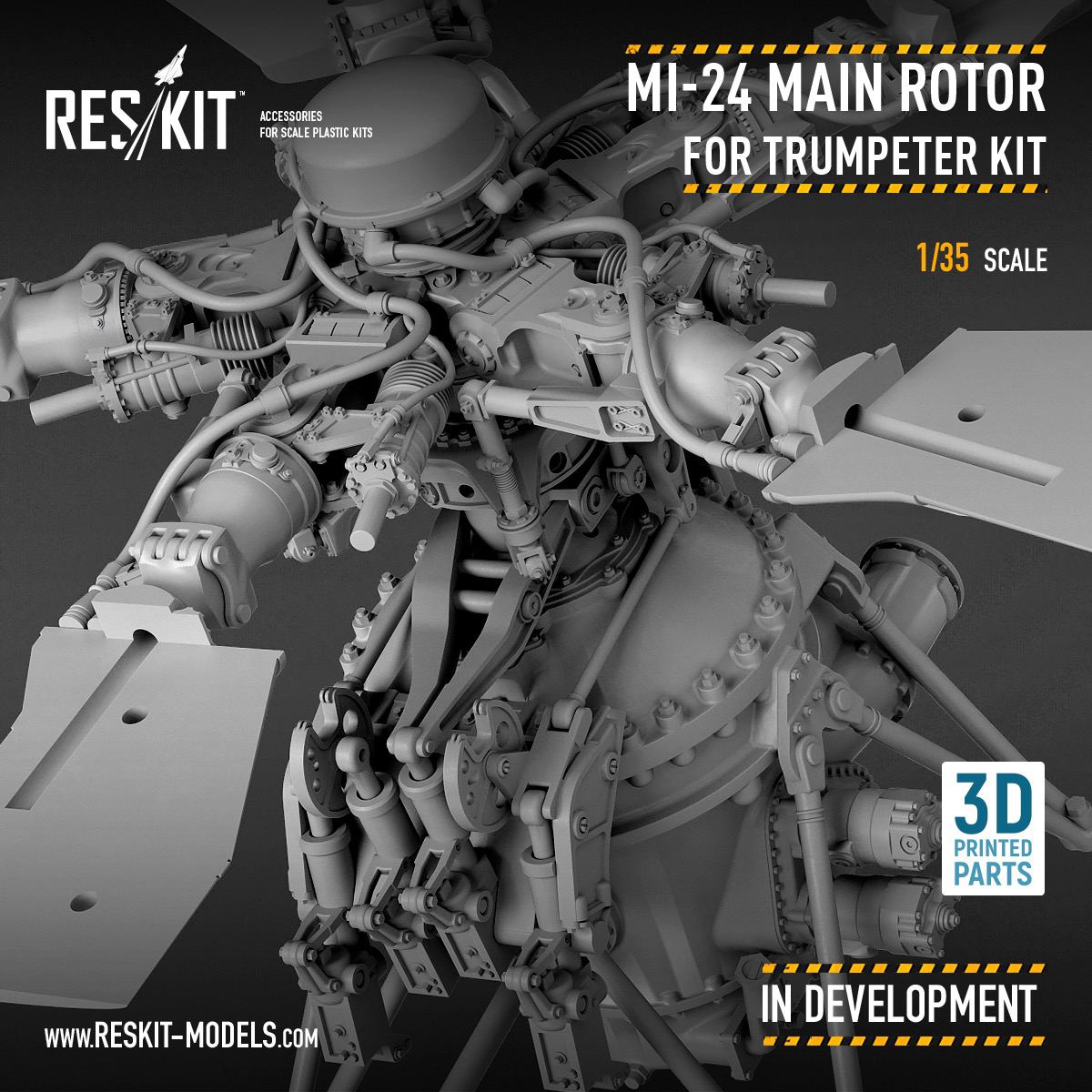 ResKit is delighted to announce that we are currently in the development phase of our 1/35 Mi-24 upgrade sets