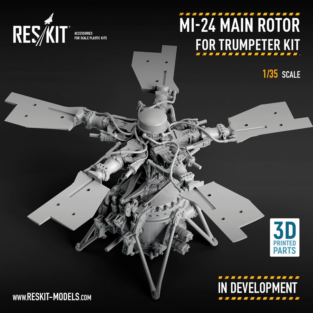 ResKit is delighted to announce that we are currently in the development phase of our 1/35 Mi-24 upgrade sets