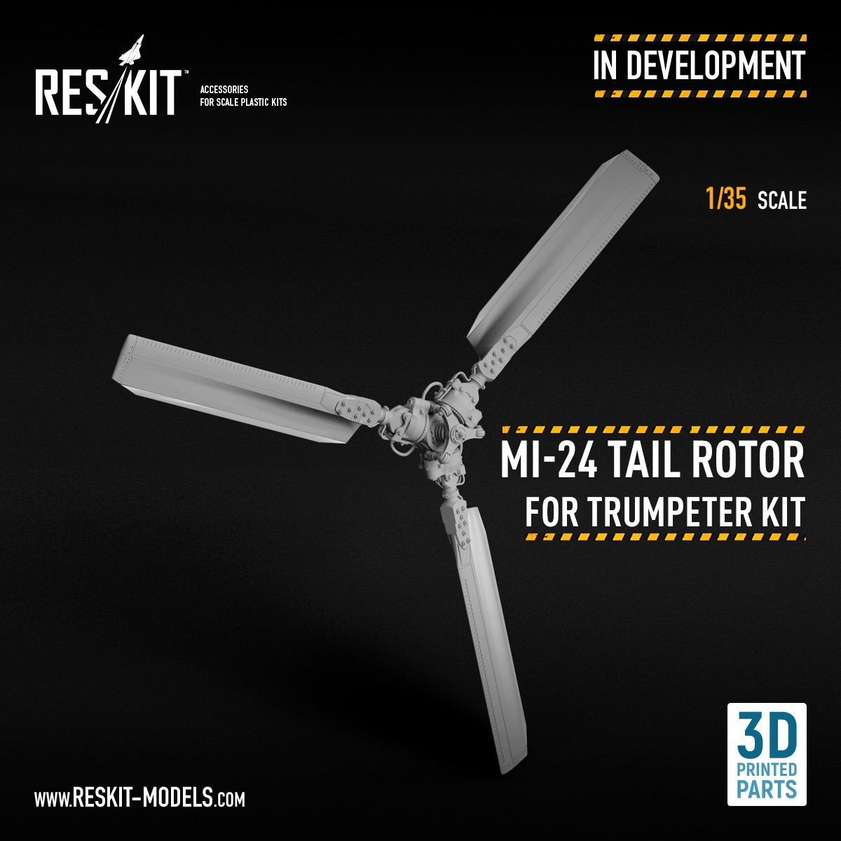 ResKit is delighted to announce that we are currently in the development phase of our 1/35 Mi-24 upgrade sets