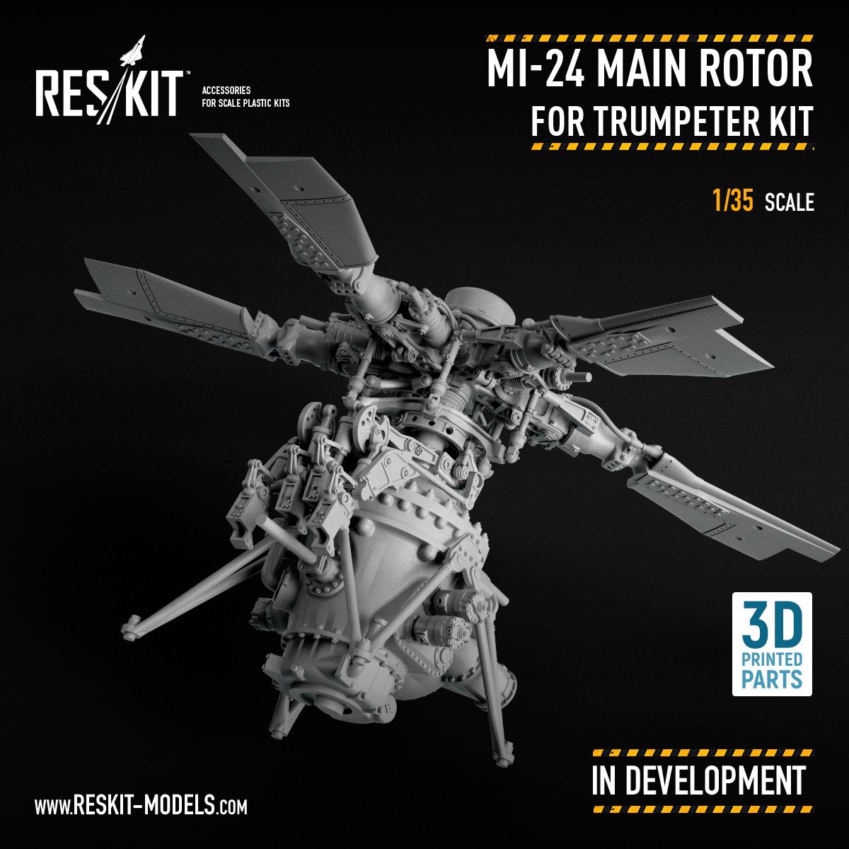ResKit is delighted to announce that we are currently in the development phase of our 1/35 Mi-24 upgrade sets