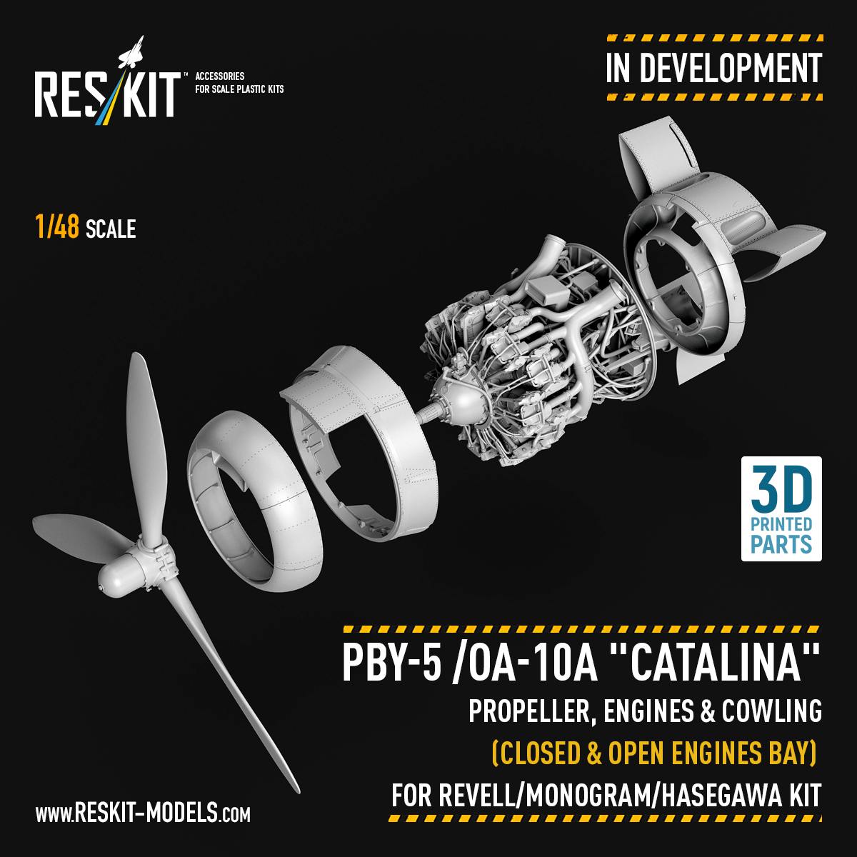 Propeller set for the legendary PBY-5 / OA-10A "Catalina" in 1/48 scale!