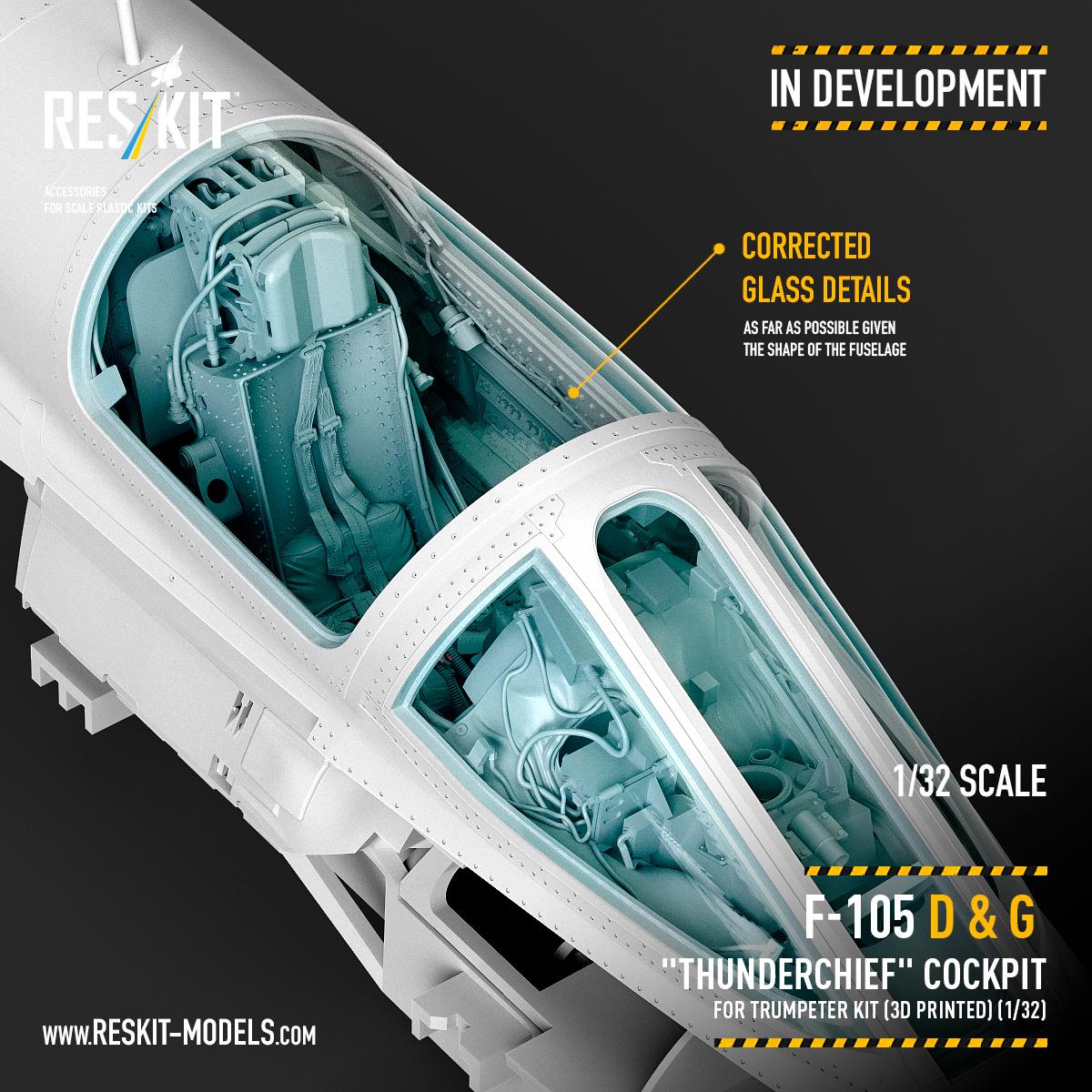 In Development: F-105D & F-105G "Thunderchief" Cockpit Sets (1/32)