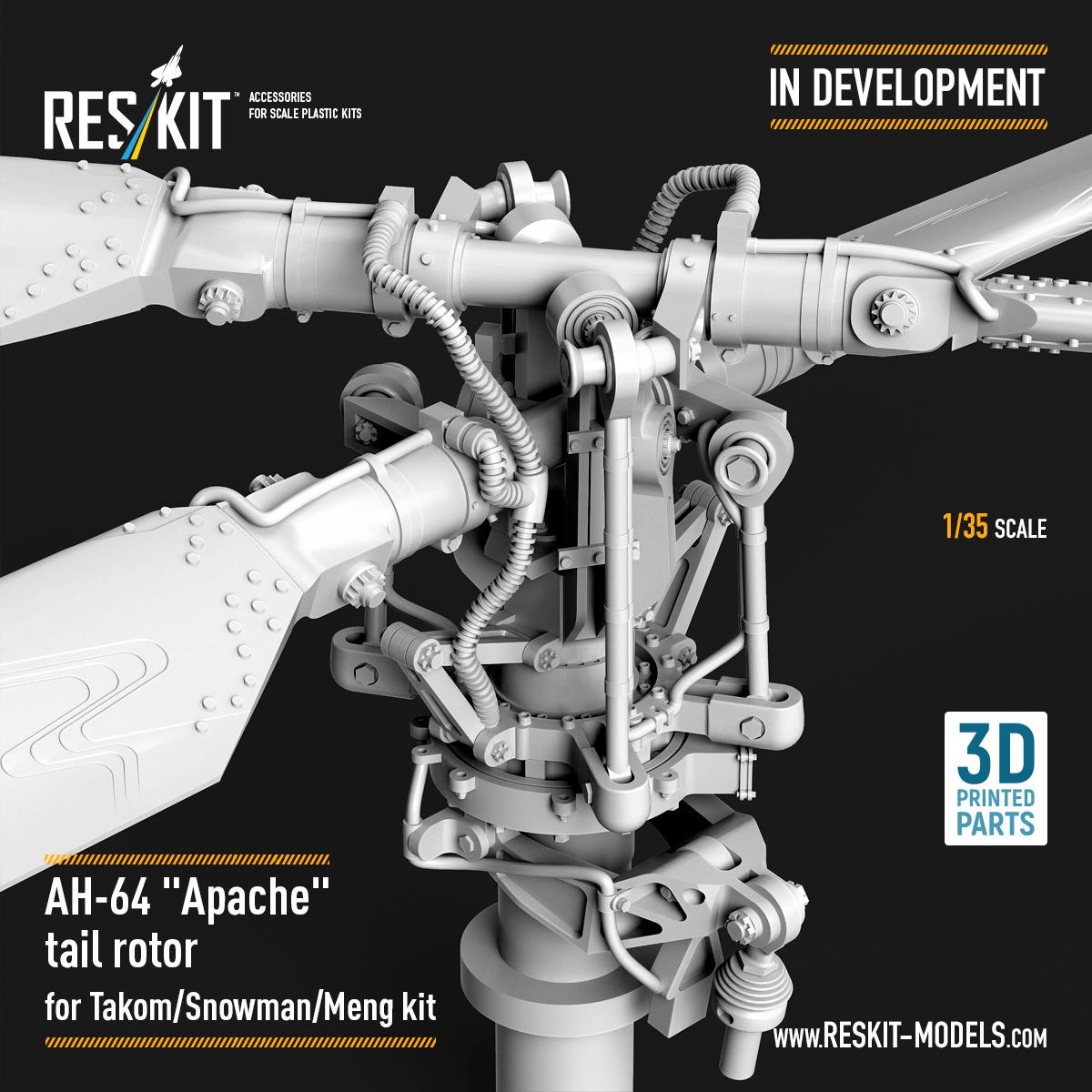 AH-64 "Apache" Tail Rotor designed specifically for Takom, Snowman, and Meng kits