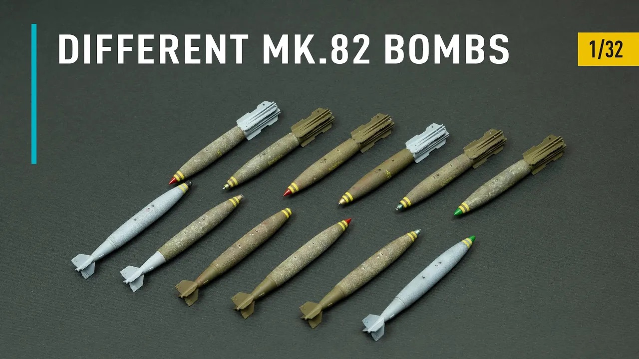 Видео Mk.82 bombs with Mk.15 Snakeye Fins thermally protected (6 pcs) (1/32)