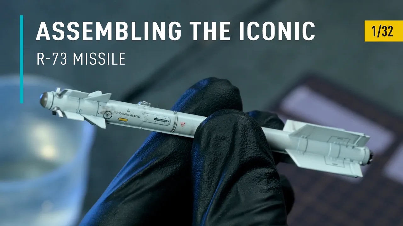 Видео R-73 missiles (4 pcs) (MiG-29, Su-27) (3D Printed) (1/32)