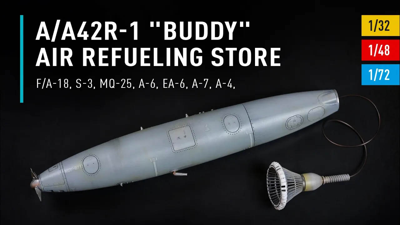 Видео A/A42R-1 "Buddy" air refueling store (1 pcs) (3D Printed) (1/32)