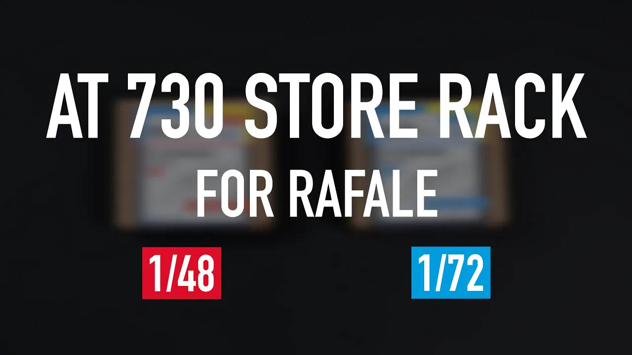 Видео AT730 triple store racks for Rafale (2 pcs) (3D Printed) (1/48)