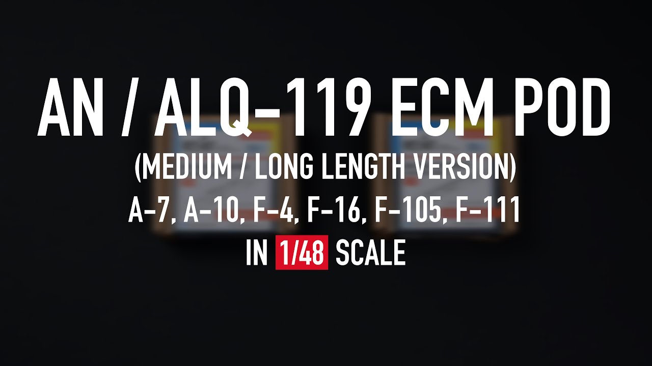 Видео AN/ALQ-119 ECM pod (medium length version) (3D Printed) (1/48)