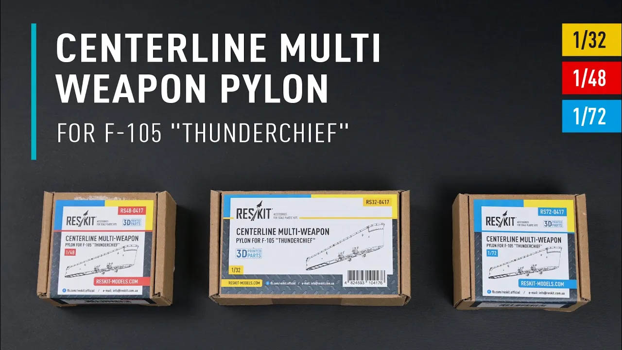 Видео Centerline multi weapon pylon for F-105 "Thunderchief" (3D Printed) (1/48)