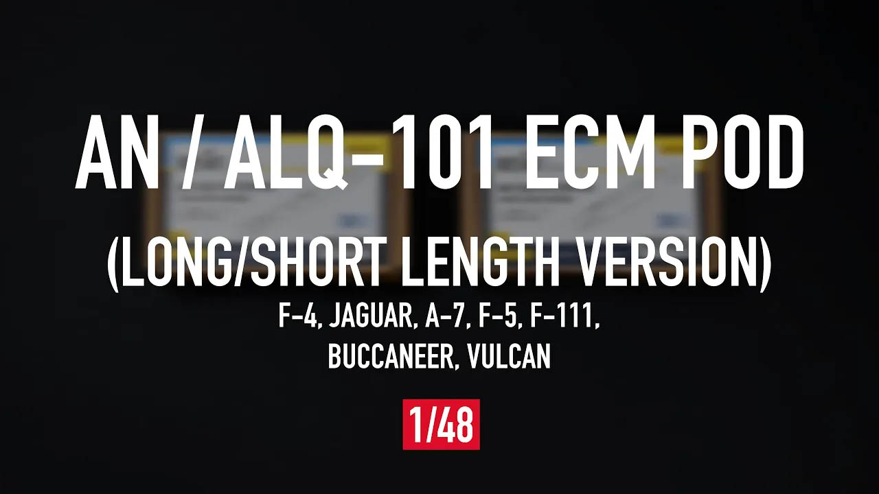 Видео AN/ALQ-101 ECM pod (short length version) (3D Printed) (1/48)