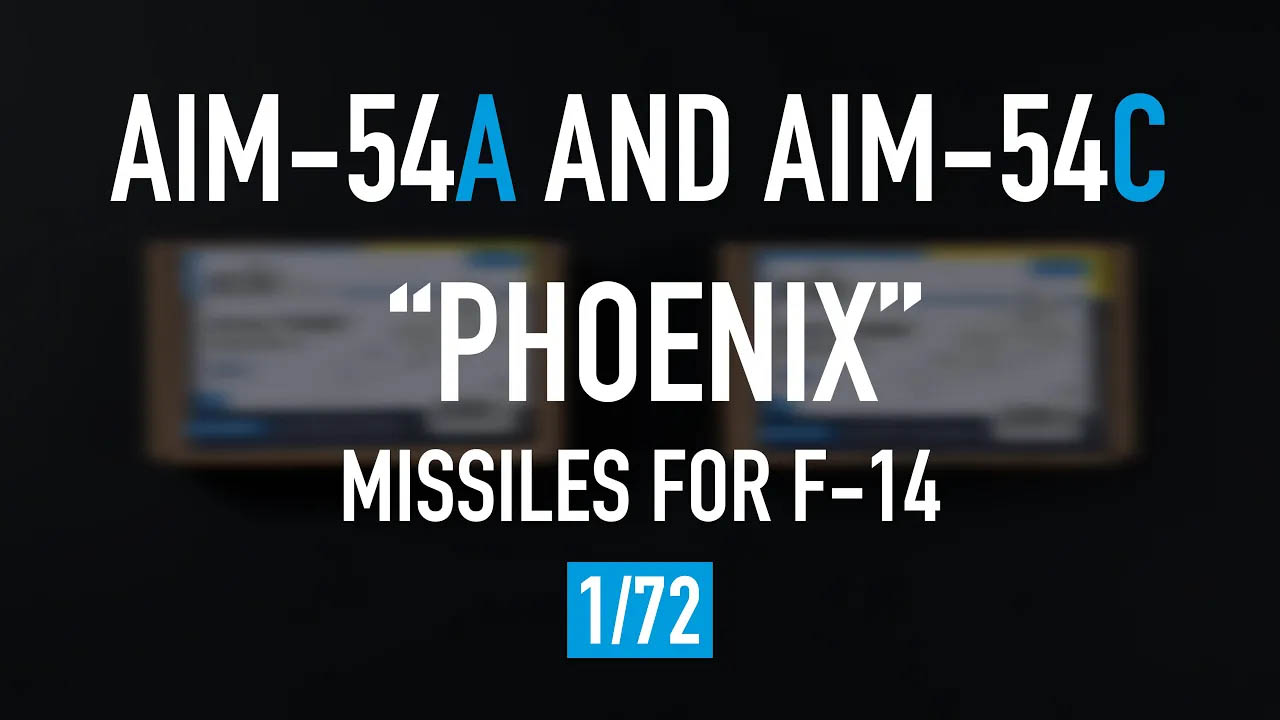 Видео AIM-54C "Phoenix" missiles for F-14 (4pcs) (3D Printed) (1/72)