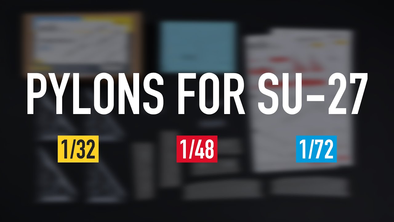 Видео Pylons for Su-27 (3D Printed) (1/72)