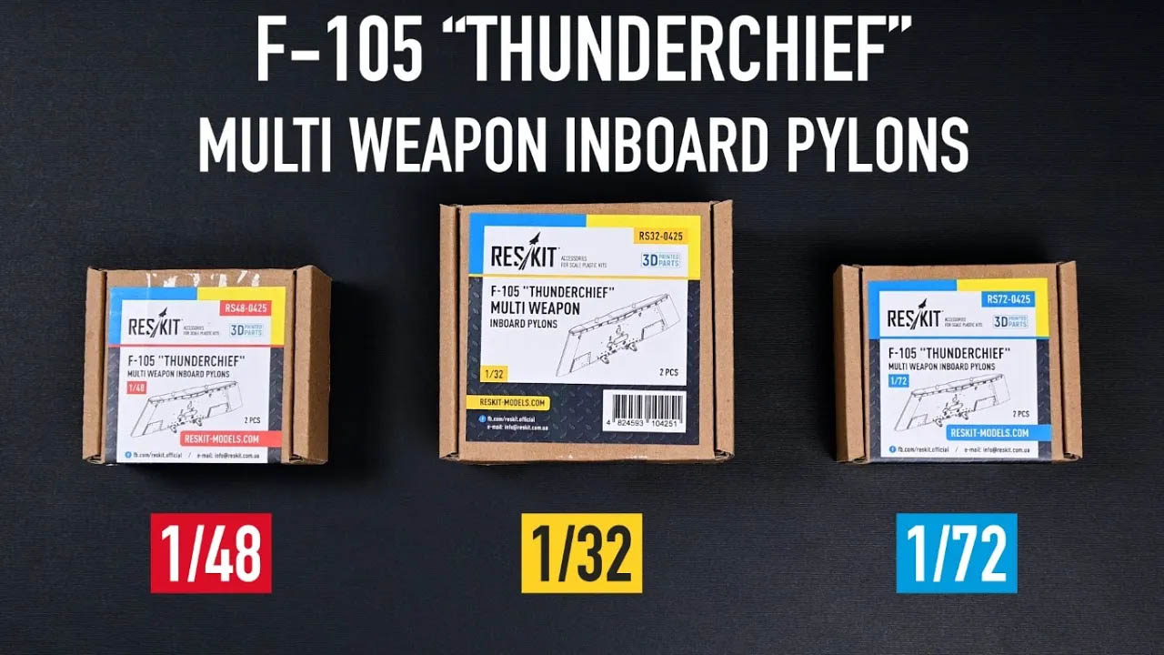 Видео Multi weapon inboard pylons for F-105 "Thunderchief" (2 pcs) (3D Printed) (1/72)