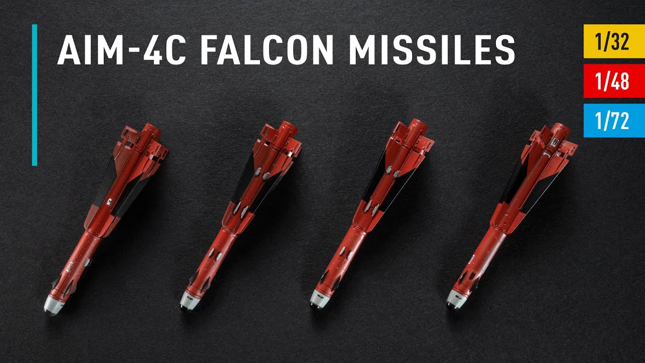 Видео AIM-4C Falcon Ракети (4 pcs) (3D Друк) (1/72)