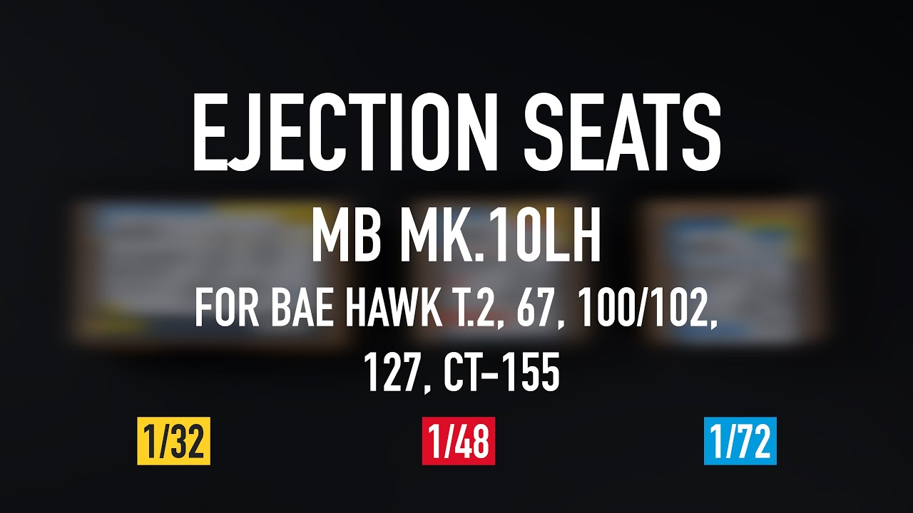 Видео Ejection seat MB Mk.10LH for Hawk T.2,67,100/102,127,CT-155 (3D Printed) (1/32)