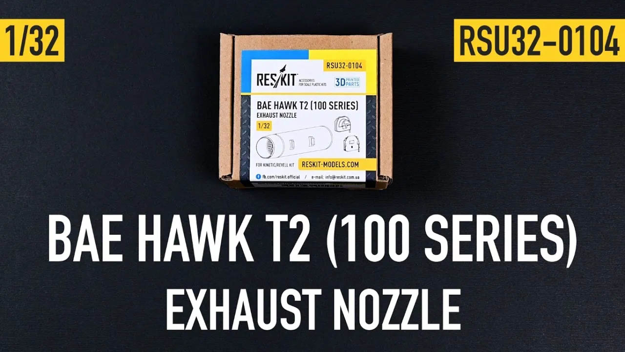 Видео BAe Hawk T2 (100 Series) exhaust nozzle for Kinetic/Revell kit (1/32)