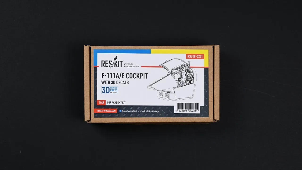 Видео F-111C Cockpit late modification with 3D decals for Academy kit (3D Printed) (1/48)