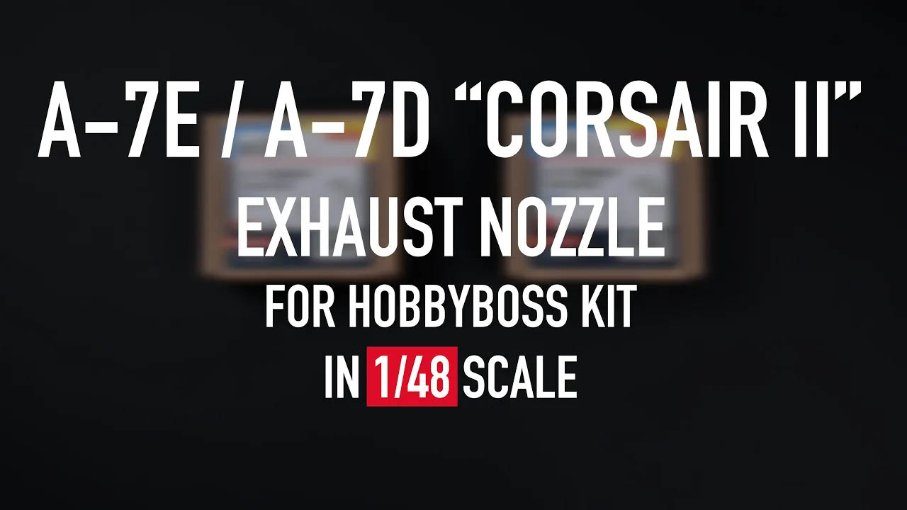 Видео A-7D "Corsair II" exhaust nozzle for HobbyBoss kit (3D Printed) (1/48)