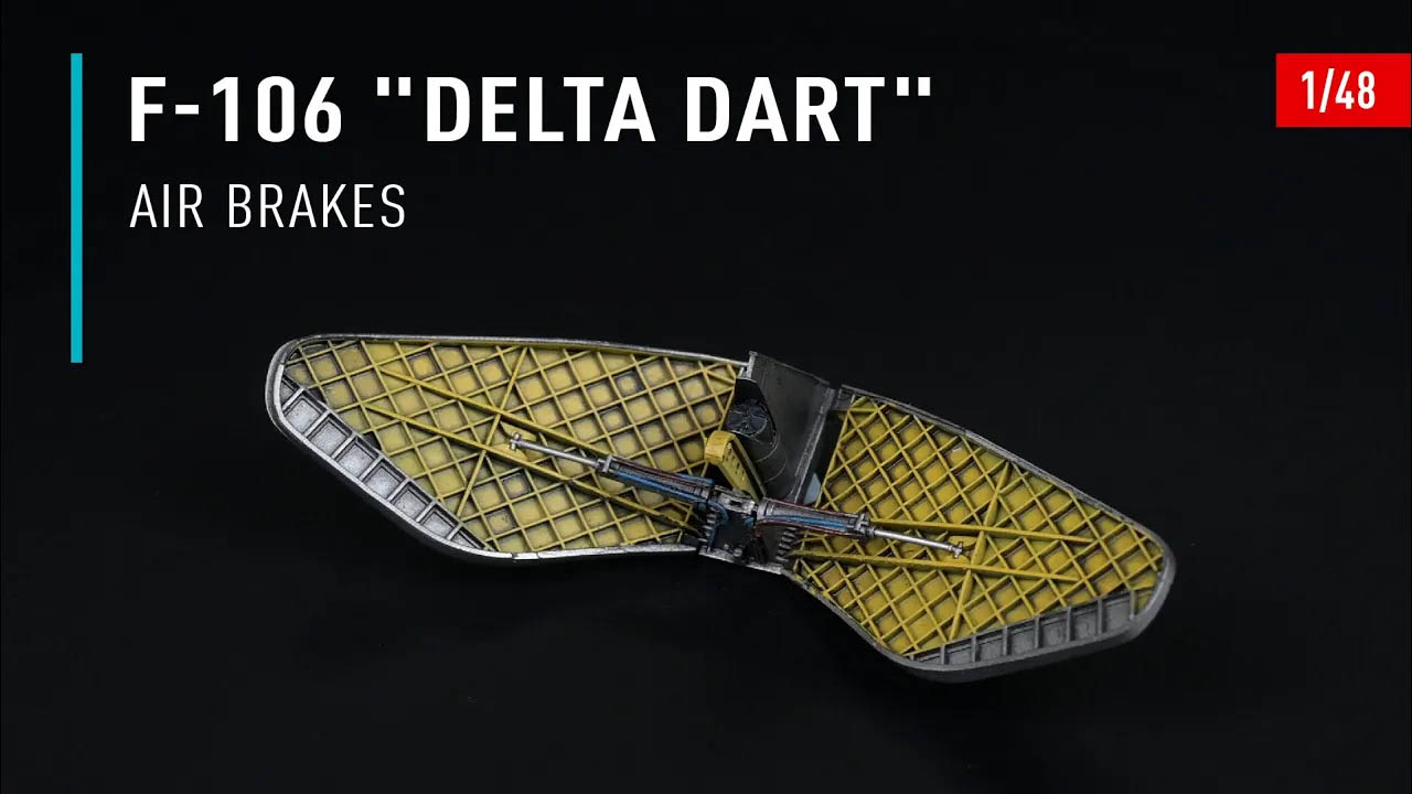 Видео F-106 "Delta Dart" air brakes for Revell/Monogram kit (3D Printed) (1/48)