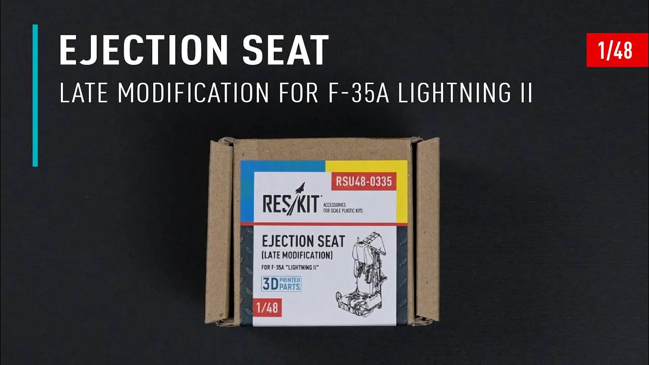 Видео Ejection seat (late modification) for F-35A "Lightning II" (3D Printed) (1/48)
