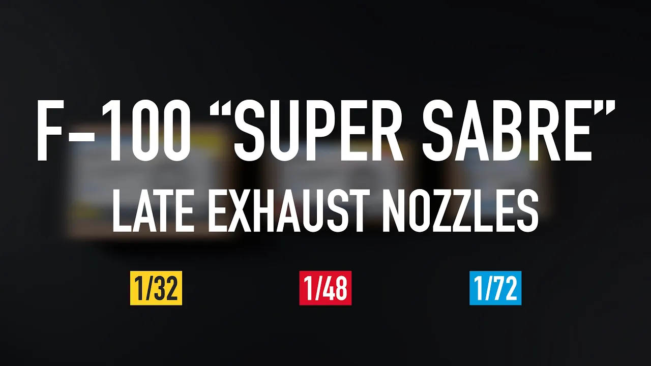 Видео F-100 "Super Sabre" late exhaust nozzle for Trumpeter kit (1/72)